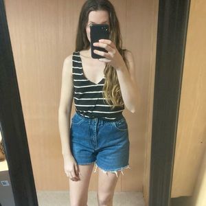 Vintage Striped Crop Top